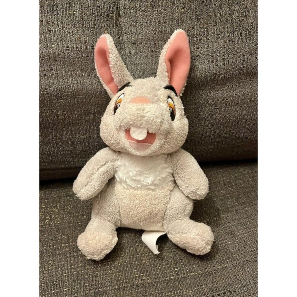 Disney Thumper Plush Bambi Rabbit Gray Stuffed Animal Toy 9 Inch